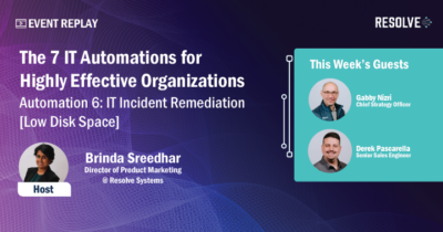 The 7 IT Automations for Highly Effective Organization: IT incident Remediation | Low Disk Space